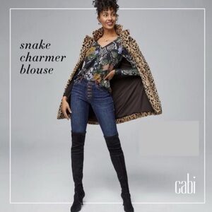 CAbi #3762 Snake Charmer Blouse size medium like new